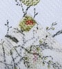 White Floral Tissue 5 Ft Semisheer Eyelet Window Curtains (Set of 2)