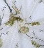 White Floral Tissue 5 Ft Semisheer Eyelet Window Curtains (Set of 2)