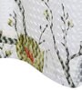 White Floral Tissue 7 Ft Semisheer Eyelet Door Curtains (Set of 2)