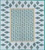 Green Traditional 120 TC 100% Cotton Queen Bedsheet With 2 Pillow Covers