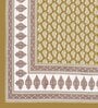 Green Abstract 120 TC Cotton Queen Sized Bedsheet with 2 Pillow Cover