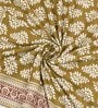 Green Abstract 120 TC Cotton Queen Sized Bedsheet with 2 Pillow Cover