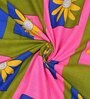 Green Abstract 120 TC Cotton Queen Sized Bedsheet with 2 Pillow Cover