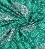 Green Traditional 144 TC Cotton Double Queen Bedsheet With 2 Pillow Covers