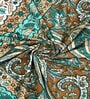 Green Traditional 144 TC Cotton Double Queen Bedsheet With 2 Pillow Covers