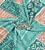 Green Traditional 144 TC Cotton Double Queen Bedsheet With 2 Pillow Covers
