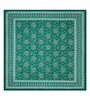Green Traditional 144 TC Cotton Double Queen Bedsheet With 2 Pillow Covers