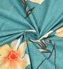 Green Floral 150 TC Cotton Queen Sized Bed Sheets with 2 Pillow Covers