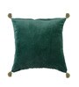Green Textured 16x16 inches Cushion Cover