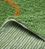 Green Abstract Blended Cotton 16x24 Inches AntiSkid (Set of 2) Door Mat
