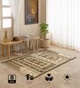 Green Traditional Hand Woven 6 Ft X 4 Ft  Dhurrie