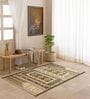 Green Traditional Hand Woven 6 Ft X 4 Ft  Dhurrie