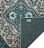 Green Traditional Polyester 24x24 Inches Skid-Resistant Backing Prayer Mats (Pack of 1)
