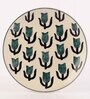 Green Tulip (Set of 3) Ceramic Dinner Plate & Dinner Bowl