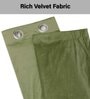 Green Velevt Solids 9ft Light Filtering Eyelet Long Door Curtain