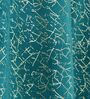 Green Velvet Abstract 7 Foot Ring Top Door Curtains Set Of 2