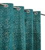 Green Velvet Abstract 9 Foot Ring Top Door Curtain