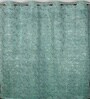 Green Velvet Feather 5Ft Ring Top Window Curtain Pack of 1