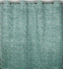 Green Velvet Feather 9Ft Ring Top Long Door Curtain Pack of 1
