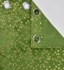 Green Velvet Floral 5 Foot Ring Top Window Curtains Set Of 2