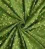 Green Velvet Floral 5 Foot Ring Top Window Curtains Set Of 2