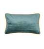 Green Floral Velvet 18 x 12 Inches Cushion Cover