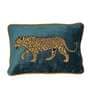 Green Floral Velvet 18 x 12 Inches Cushion Cover