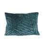 Green Zig Zag Velvet 18 x 12 Inches Cushion Cover