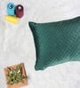 Green Velvet Solid 12x18 inches Cushion Covers (Pack of 2)