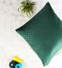 Green Velvet Solid 16x16 inches Cushion Covers (Pack of 5)