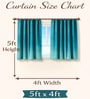 Green Velvet Solid 5 Feet Blackout Window Curtains Set Of 2
