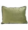 Green Velvet Solids 18x12 inches Cushion Covers (Pack of 2)