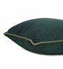 Green Velvet Solids 18x12 inches Cushion Covers (Pack of 2)