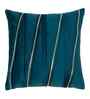 Green Velvet Striped 16X16 Inches Cushion Covers (Pack of 5)