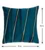 Green Velvet Striped 16X16 Inches Cushion Covers (Pack of 5)