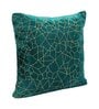Teal Velvet Striped 16x16 inches Cushion Covers (Pack of 2)