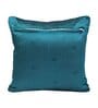 Teal Velvet Striped 16x16 inches Cushion Covers (Pack of 2)
