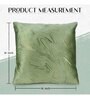 Green Velvet Traditional 16x16 inches Cushion Covers (Pack of 2)