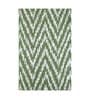 Green Viscose Geometric 60 x 84 Inches Flat Weaves Dhurries