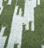 Green Viscose Geometric 60 x 84 Inches Flat Weaves Dhurries