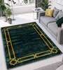 Buy Green Viscose Vintage 5 x 7 Feet Hand Tufted Carpet