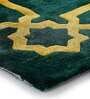 Buy Green Abstract Viscose 6 ft x 8 ft Hand Tufted Carpet