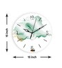 Green Waves Acrylic Wall Clock