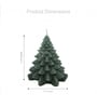 Green Wax Christmas Tree Candle