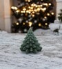 Green Wax Christmas Tree Candle