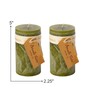 Green Wax Scented Pillar Candles Set Of 2