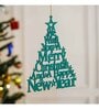 Green Wood Christmas Tree Wall Hanging