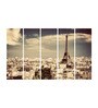 Beige Wood Multiple Frames Beautiful Eiffel Tower Art Panels