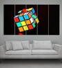 Green Wood Multiple Frames Beautiful Rubiks Cube Art Panels