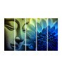 Green Wood Framed Spiritual Art Panel Set of 5